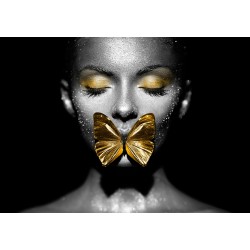 Tablou negru cu auriu